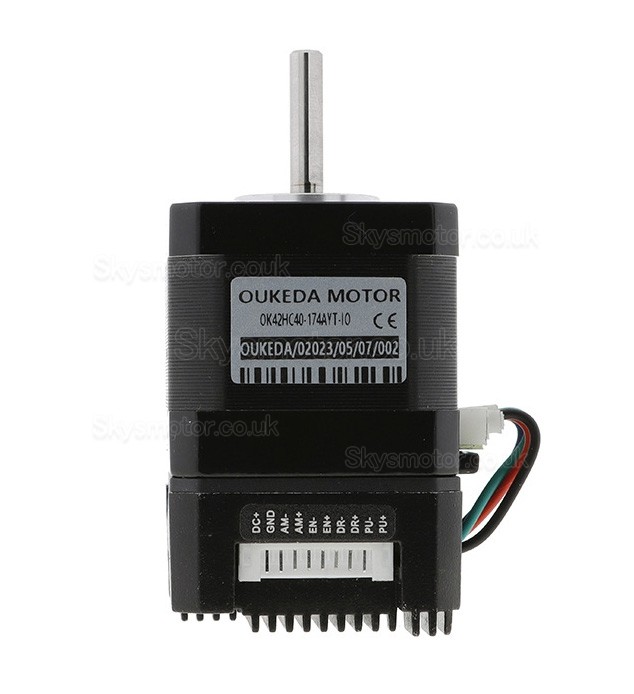 OUKEDA Integrated Nema 17 Stepper Motor OK42HC40-174AYT-IO with Controller 1.8 Deg 0.44Nm 1.68A 2 Phase 12-40VDC